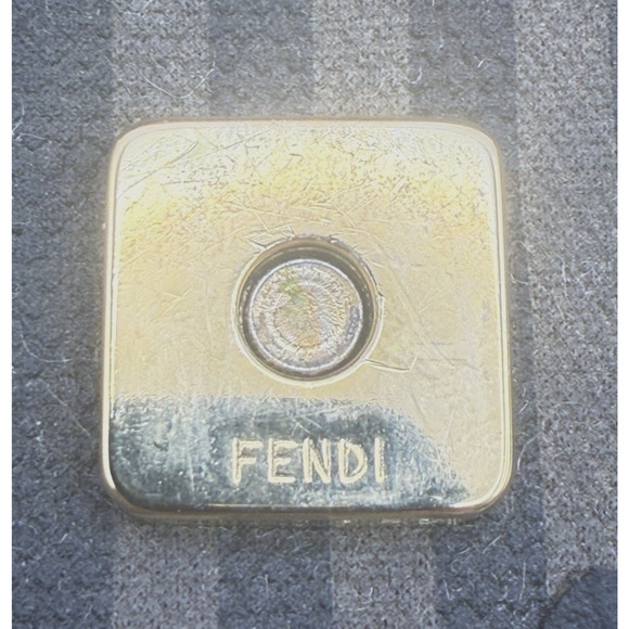 Vintage Fendi Selleria Striped Canvas & Leather Envelope Crossbody Bag Repair - Picture 11 of 16